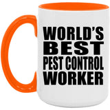 World's Best Pest Control Worker - 15oz Accent Mug Orange
