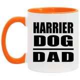 Harrier Dog Dad - 11oz Accent Mug Orange