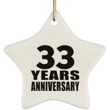 33rd Anniversary 33 Years - Star Ornament