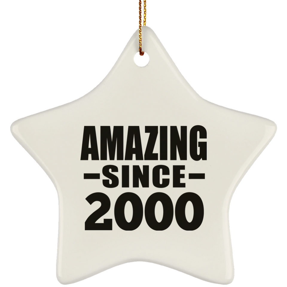 24th Birthday Amazing Since 2000 - Star Ornament