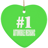 Number One #1 Automobile Mechanic - Heart Ornament