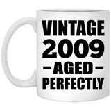15th Birthday Vintage 2009 Aged Perfectly - 11oz Coffee Mug
