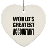 World's Greatest Accountant - Heart Ornament