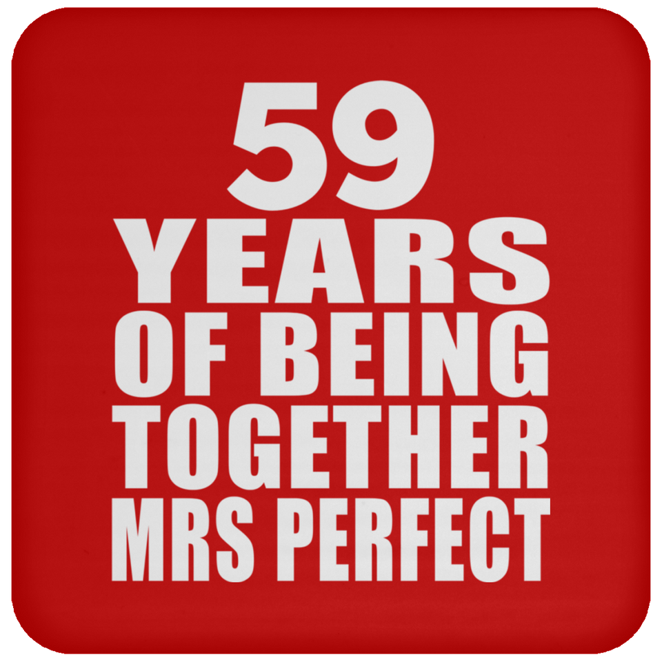 59th Anniversary 59 Years Of Being Mrs Perfect - Drink Coaster