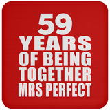 59th Anniversary 59 Years Of Being Mrs Perfect - Drink Coaster