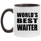 World's Best Waiter - 11oz Accent Mug Black