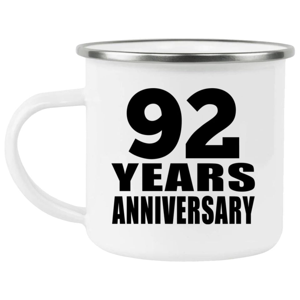 92nd Anniversary 92 Years - 12oz Camping Mug