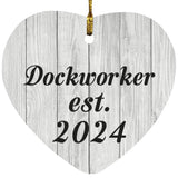 Dockworker Established Est. 2024 - Heart Ornament F