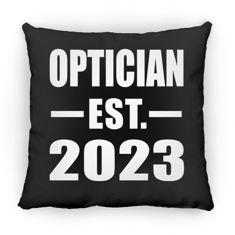Optician Established EST. 2023 - Throw Pillow Black
