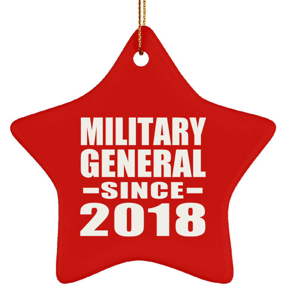 Military General Since 2018 - Star Ornament