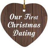 Our First Christmas Dating - Heart Ornament D