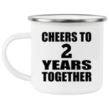 2nd Anniversary Cheers To 2 Years Together - 12oz Camping Mug