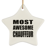 Most Awesome Chauffeur - Star Ornament