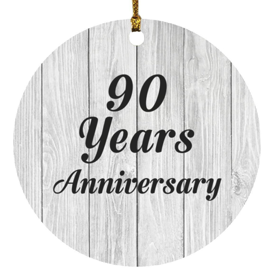 90th Anniversary 90 Years Anniversary - Circle Ornament F