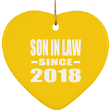 Son In Law Since 2018 - Heart Ornament