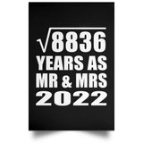 94th Anniversary Square Root of 8836 Years As Mr & Mrs 2022 - Poster Portrait