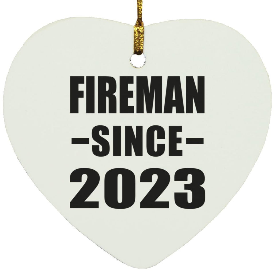 Fireman Since 2023 - Heart Ornament