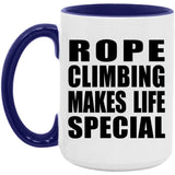 Rope Climbing Makes Life Special - 15oz Accent Mug Purple