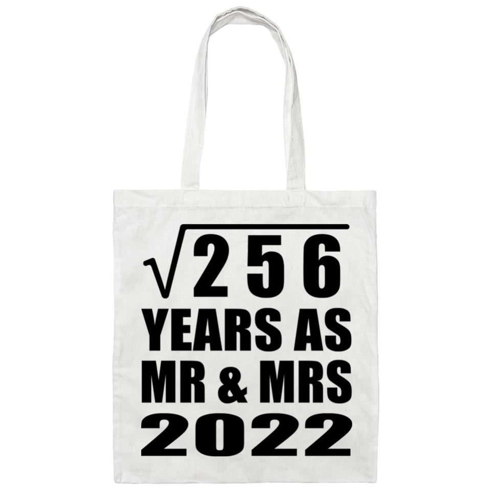 16th Anniversary Square Root of 256 Years As Mr & Mrs 2022 - Tote Bag White