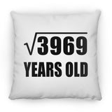 63rd Birthday Square Root of 3969 Years Old - Throw Pillow
