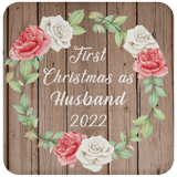 First Christmas As Husband 2022 - Drink Coaster B