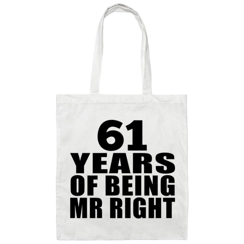 61st Anniversary 61 Years Of Being Mr Right - Tote Bag White