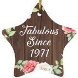 53rd Birthday Fabulous Since 1971 - Star Ornament A