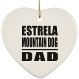 Estrela Mountain Dog Dad - Heart Ornament