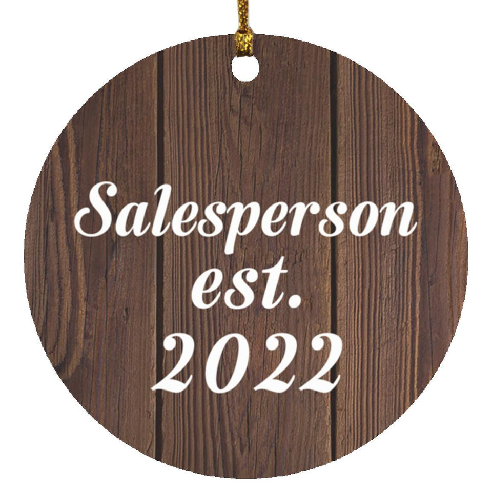 Salesperson Established Est. 2022 - Circle Ornament D