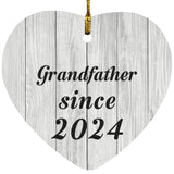 Grandfather Since 2024 - Heart Ornament F