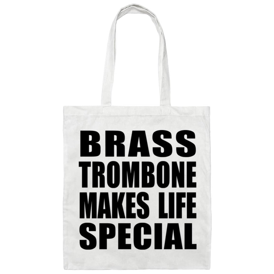Brass Trombone Makes Life Special - Tote Bag White