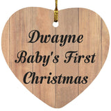 Dwayne Baby's First Christmas - Heart Ornament C