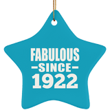 102nd Birthday Fabulous Since 1922 - Star Ornament