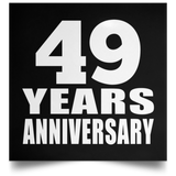 49th Anniversary 49 Years Anniversary - Poster Square