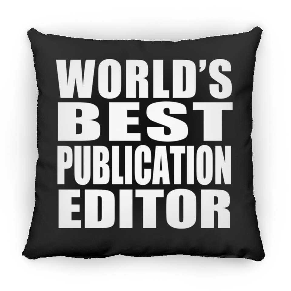 World's Best Publication Editor - Throw Pillow Black