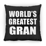 World's Greatest Gran - Throw Pillow Black