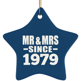 45th Anniversary Mr & Mrs Since 1979 - Star Ornament
