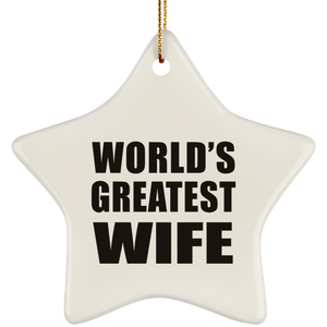 World's Greatest Wife - Star Ornament