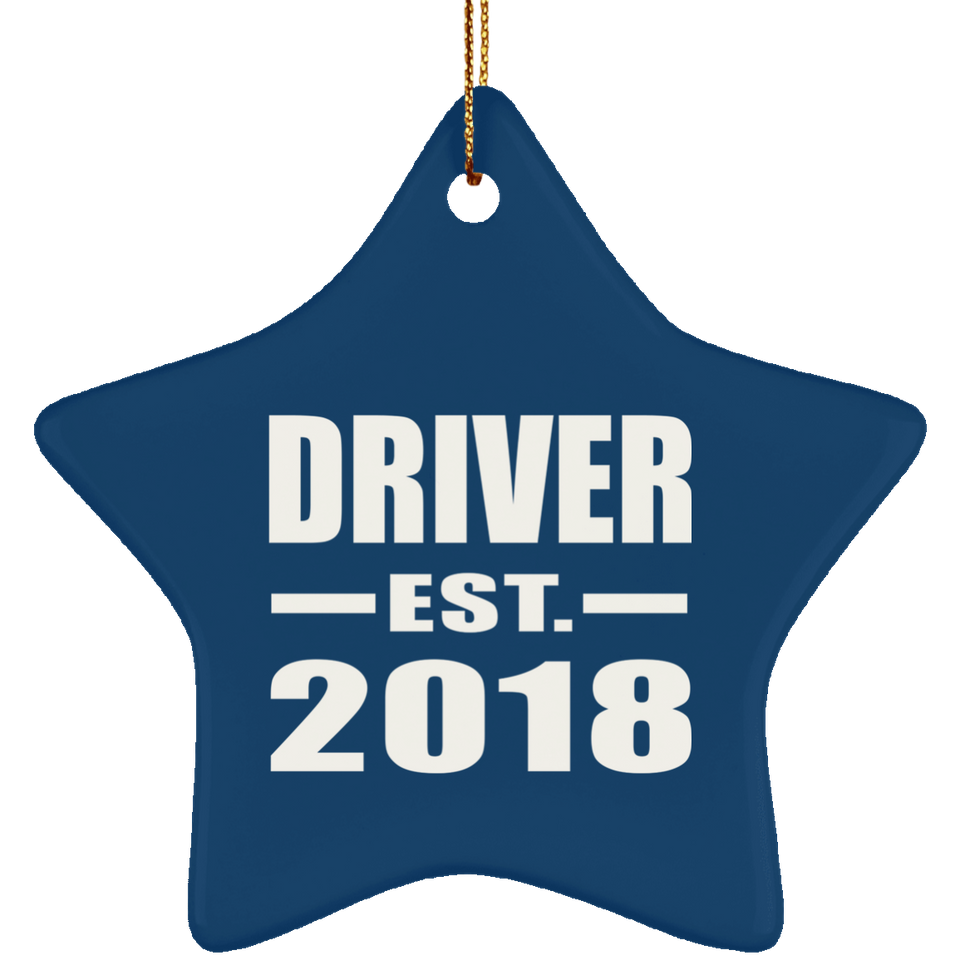 Driver Established EST. 2018 - Star Ornament