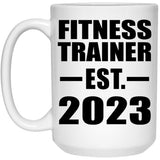 Fitness Trainer Established EST. 2023 - 15oz Coffee Mug
