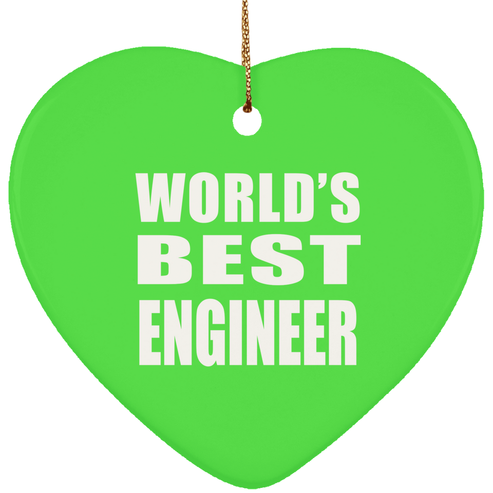 World's Best Engineer - Heart Ornament