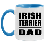 Irish Terrier Dad - 11oz Accent Mug Blue