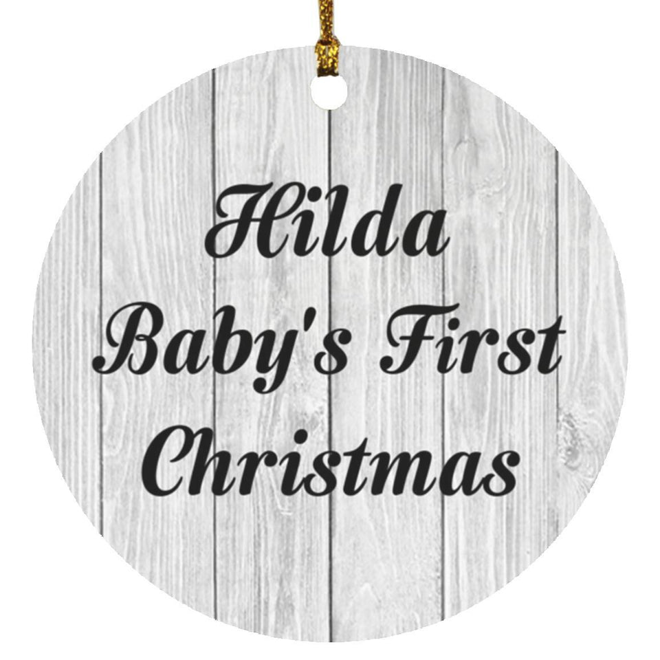 Hilda Baby's First Christmas - Circle Ornament F