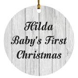 Hilda Baby's First Christmas - Circle Ornament F