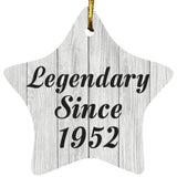 72nd Birthday Legendary Since 1952 - Star Ornament F