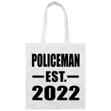 Policeman Established EST. 2022 - Tote Bag White