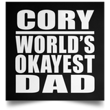 Cory World's Okayest Dad - Poster Square