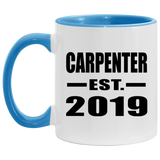 Carpenter Established EST. 2019 - 11oz Accent Mug Blue