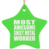 Most Awesome Sheet Metal Worker - Star Ornament