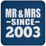 21st Anniversary Mr & Mrs Since 2003 - Drink Coaster